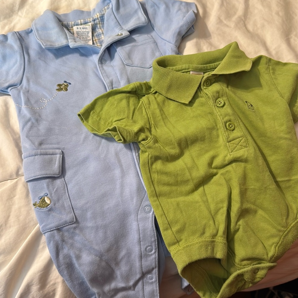 Baby 0-3 monthsh romper bundle. Gymboree. Old Navy.